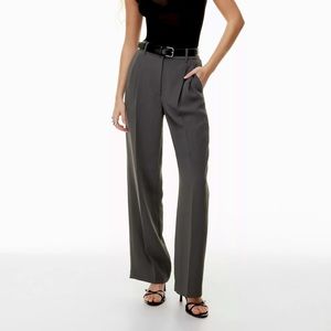 Aritzia Wilfred Effortless Pant Size 10 Short Coal Grey
